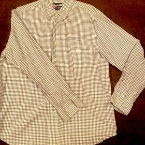 White checkered button down